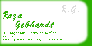 roza gebhardt business card